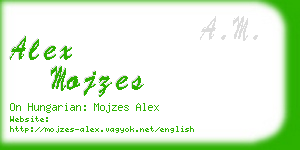 alex mojzes business card
